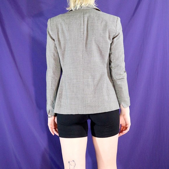 Jones Wear Gingham Button Blazer - Picture 3 of 4